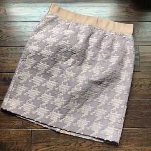 Loft tweed grosgrain ribbon pencil skirt lavender